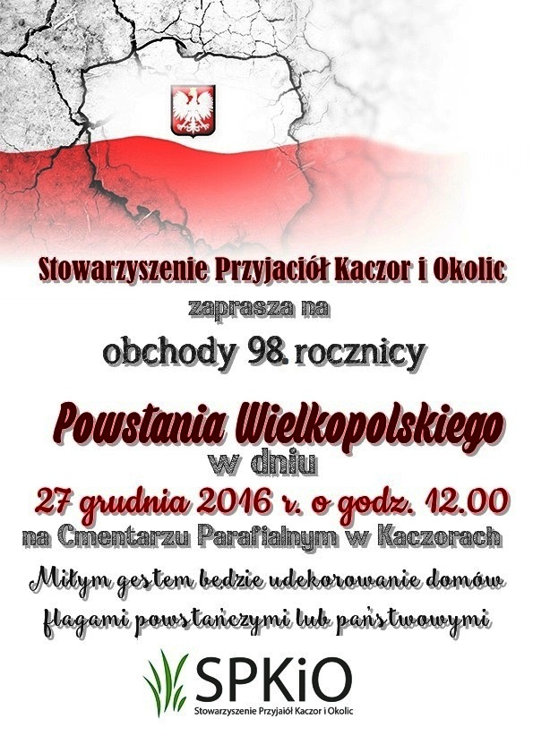 Zaproszenie do uczczenia Powstania Wielkopolskiego