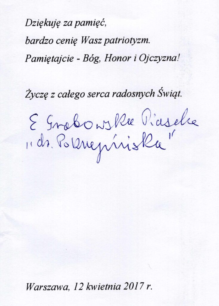 Dominika Encminger dostała odpowiedź od uczestniczki Powstania Warszawskiego — zdjęcie 1