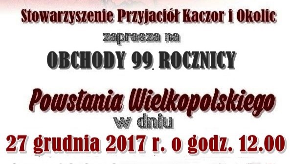 99. rocznica Powstania Wielkopolskiego