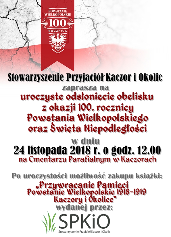 Obelisk ku czci Powstańców Wielkopolskich związanych z Kaczorami i okolicami