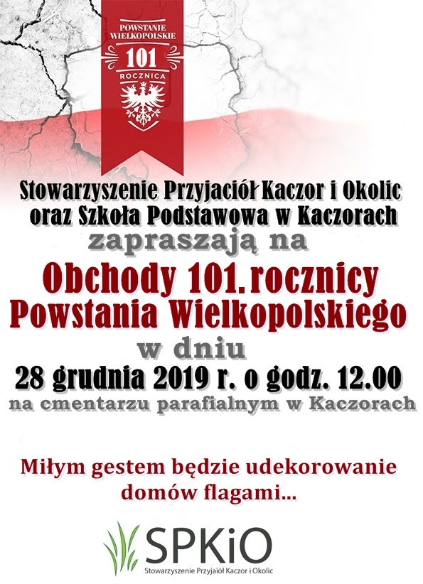 Zaproszenie do uczczenia Powstania Wielkopolskiego
