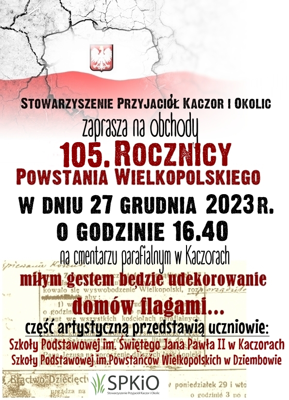 Zaproszenie do uczczenia Powstania Wielkopolskiego