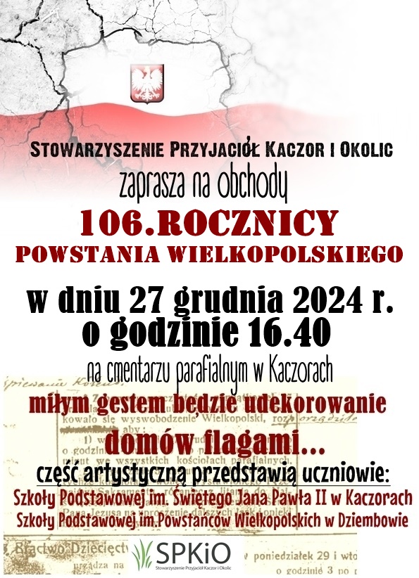 Zaproszenie do uczczenia Powstania Wielkopolskiego