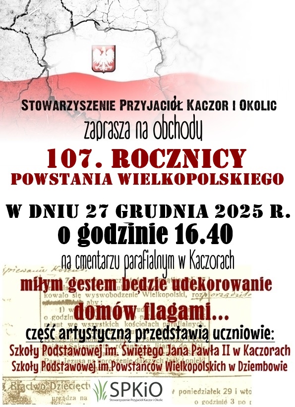 Zapraszamy do uczczenia Powstania Wielkopolskiego